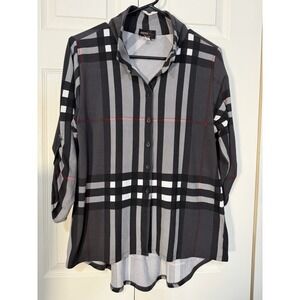 Andria Lieu Collection Top/ Jacket Black/ Red Size Medium